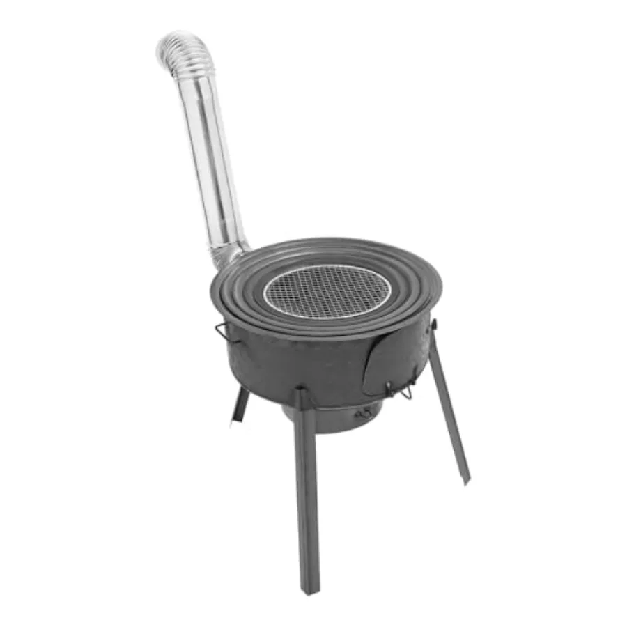 

Wood Burning Stove for Outdoor Cooking with 4 Wok Rings Windproof Design for Hiking and Backpacking Multifunctional Detachable