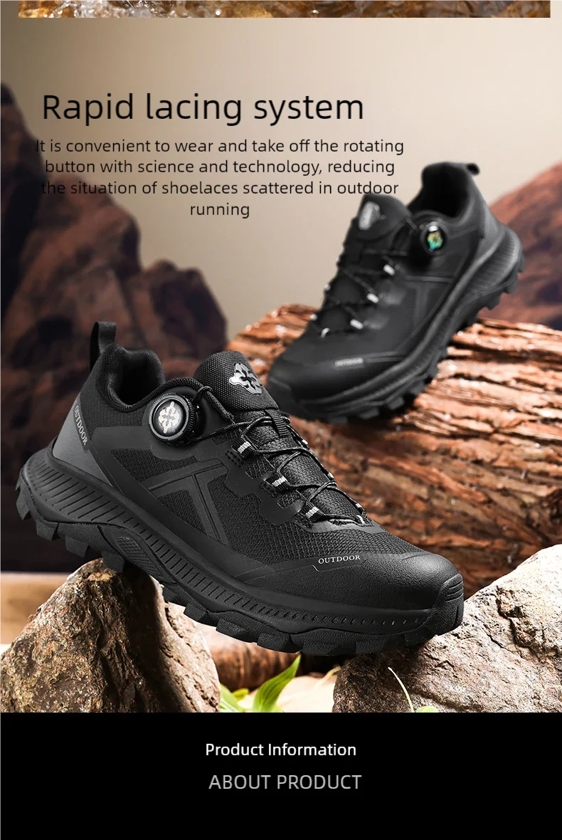 Herren Plus Size Wasserdichte Wanderschuhe Vier Jahreszeiten Rutschfeste Outdoor-Wanderschuhe Jugendliche Freizeit-Sport-Laufschuhe Sneaker – Detail 13