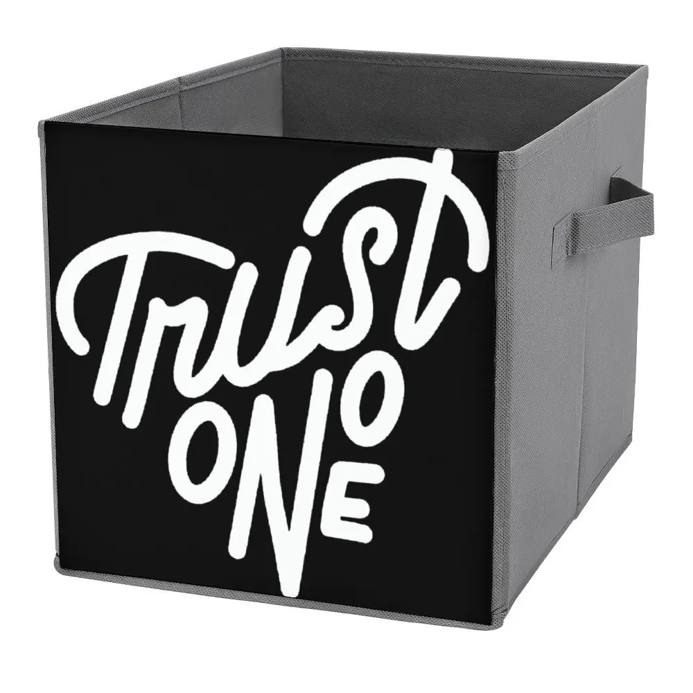 TRUST NO ONE Essential for Sale Folding Storage Box Storage Bins Organizer Division Hot Sale Staying Books Lifting Hand Portable