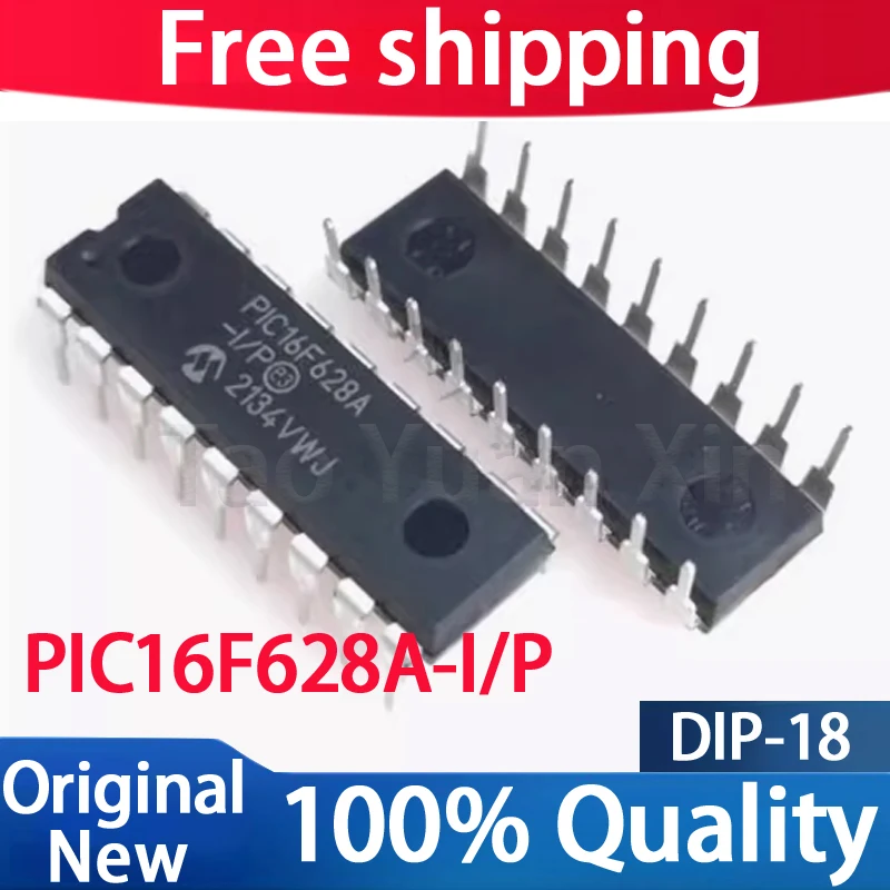 (5piece）100% New PIC16F628A-I/P DIP-18 PIC16F628A PIC16F628 16F628 DIP-8 Chipset