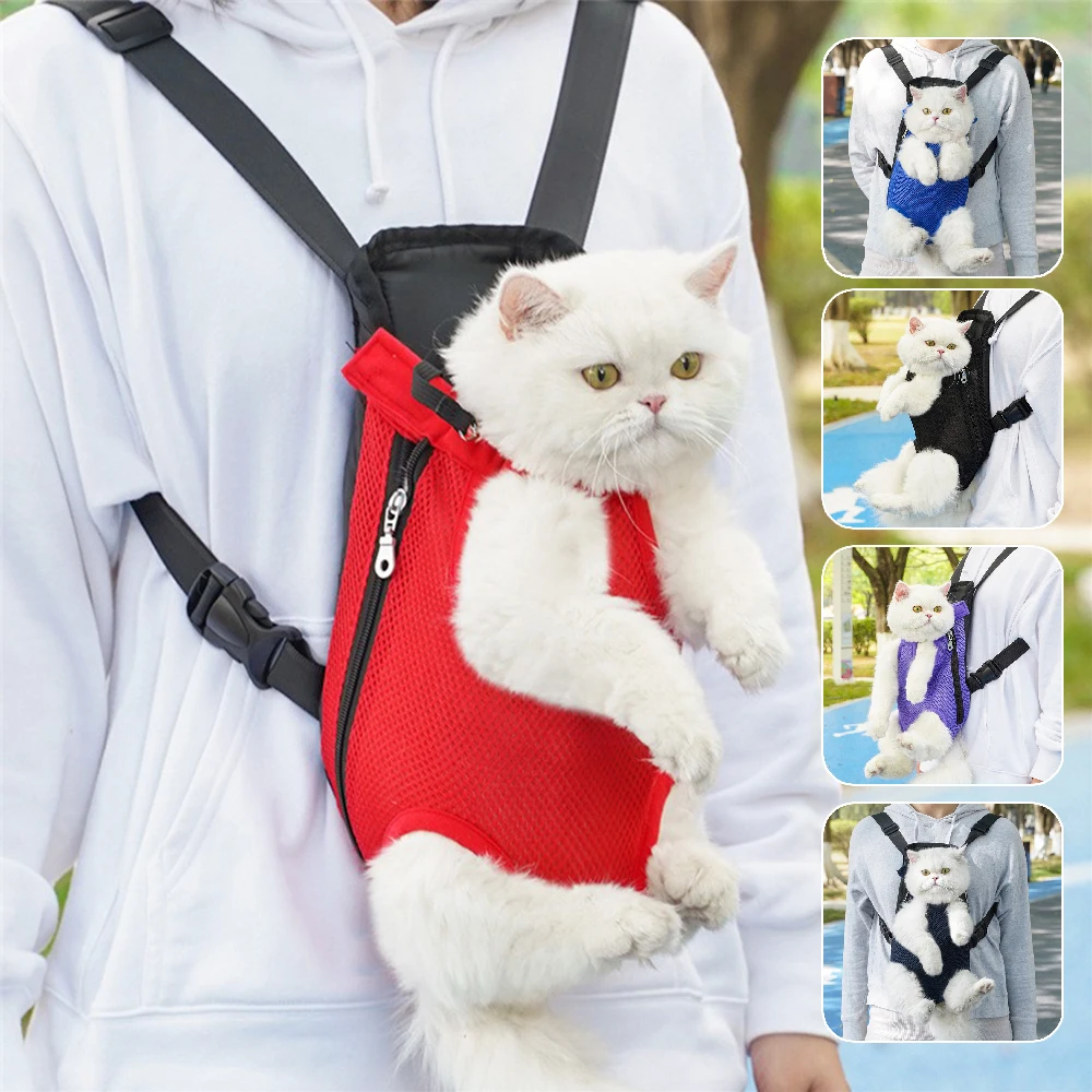 

Portable Pet Backpack Cats Double Shoulder Bags Breathable Travel Pet Dog Carrier Mesh Bag Outdoor Puppy Carrier Kitten Backpack