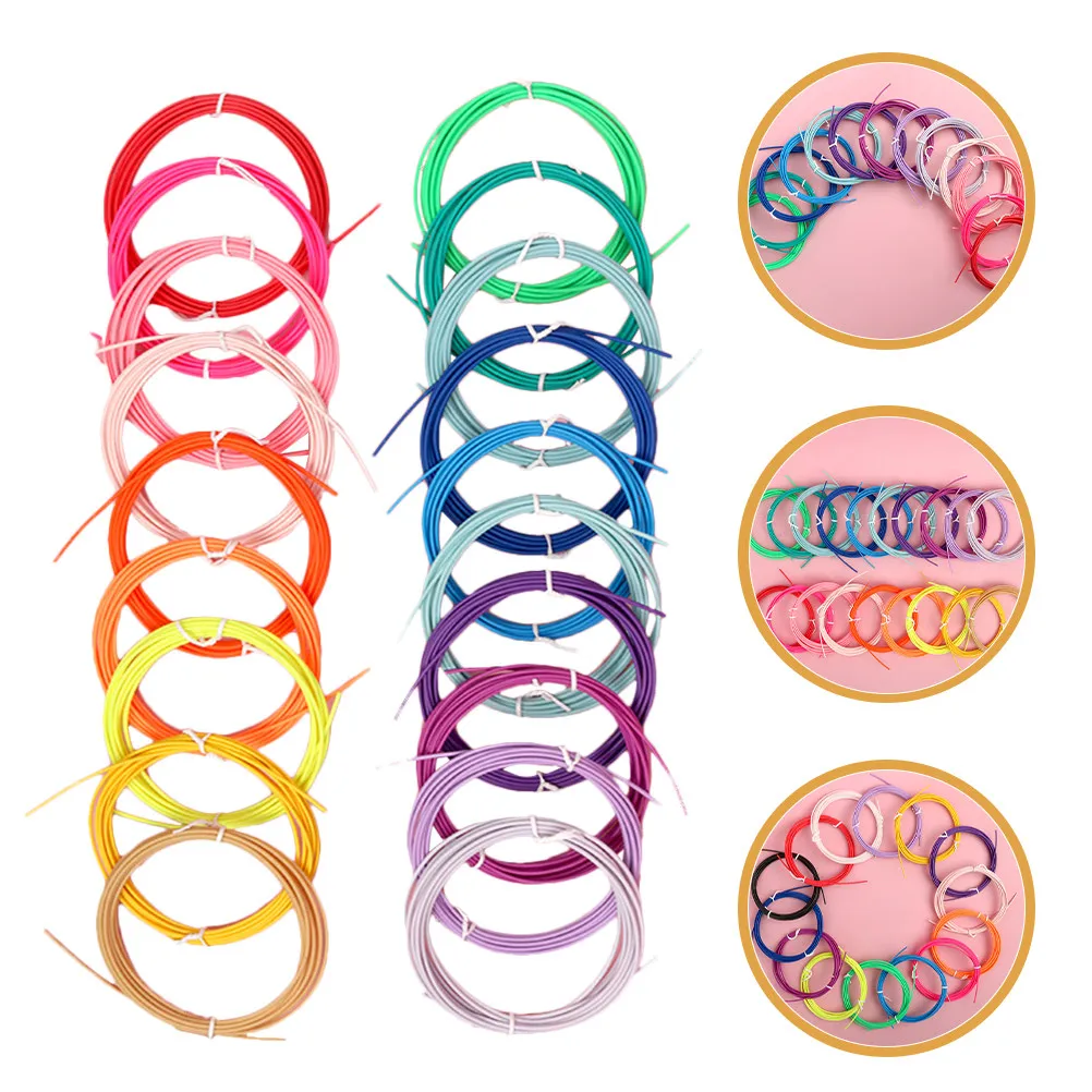 

20 Rolls Colored Pcl Filament For Pen Refills Flexible Printing Material Bundle Printer Supply Doodling Accessories Compatible