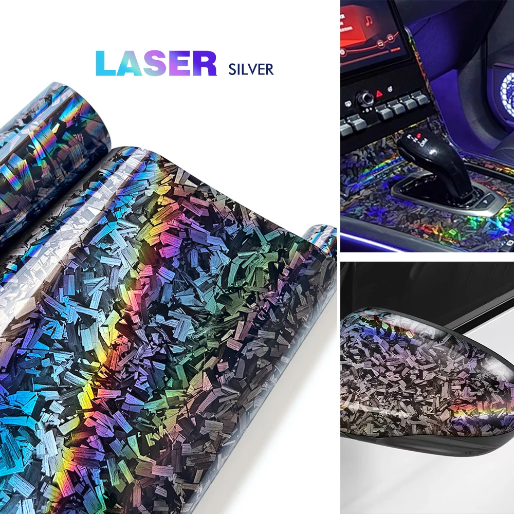 

High Glossy Gold Silver Carbon Fiber Vinyl Wrap Cover Viscose Car Sticker High Quality Car Sticker Cover Film Waterproof Decal
