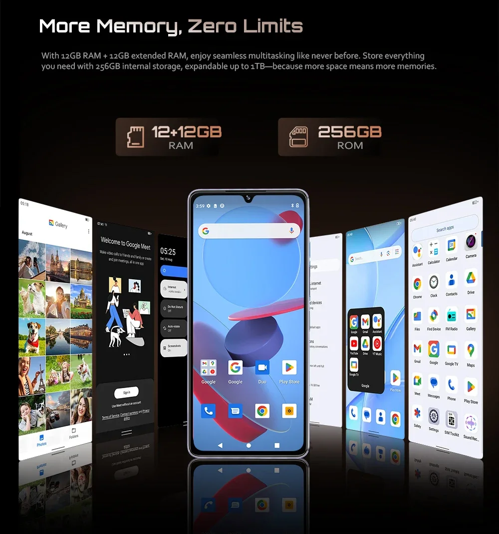 Cubot P90 Smartphone Helio G100 Octa-core 24GB+256GB 6.88Inch 120Hz Display 5100mAh Battery 64MP Camera Android 15 CellPhone NFC