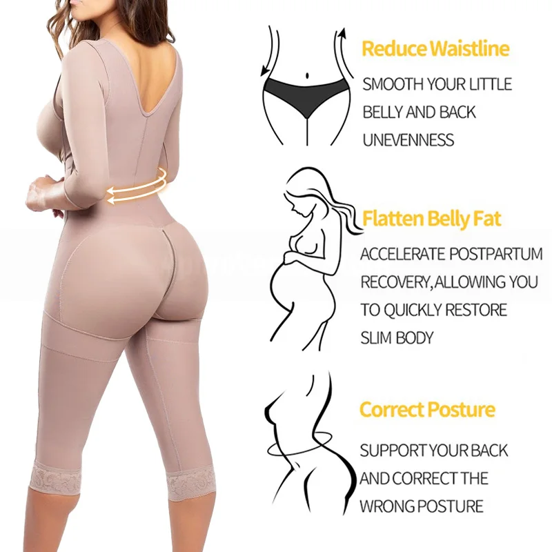 Fajas Colombian BBL Stage 2 Post Surgery Shapewear Long-pants Full Body Body Shaper Butt Lifter Liposuction Tummy Control Belt