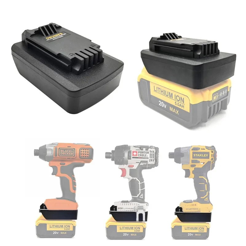 DW20BPS Battery Adapter for Dewalt 20v Batteries Conver To for Black&Decker/Porter-Cable/Stanley 18V 20V Lithium Batteries