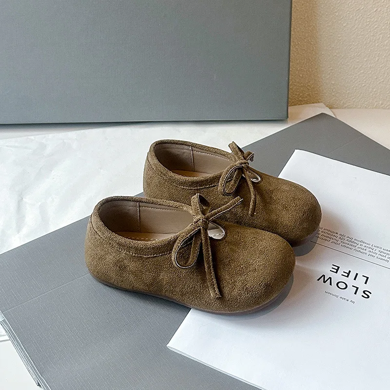 

Spring Autumn Fashion Flats Shoes Bow Girls Shallow Mouth Breathable Non-slip Casual School Student Loafer