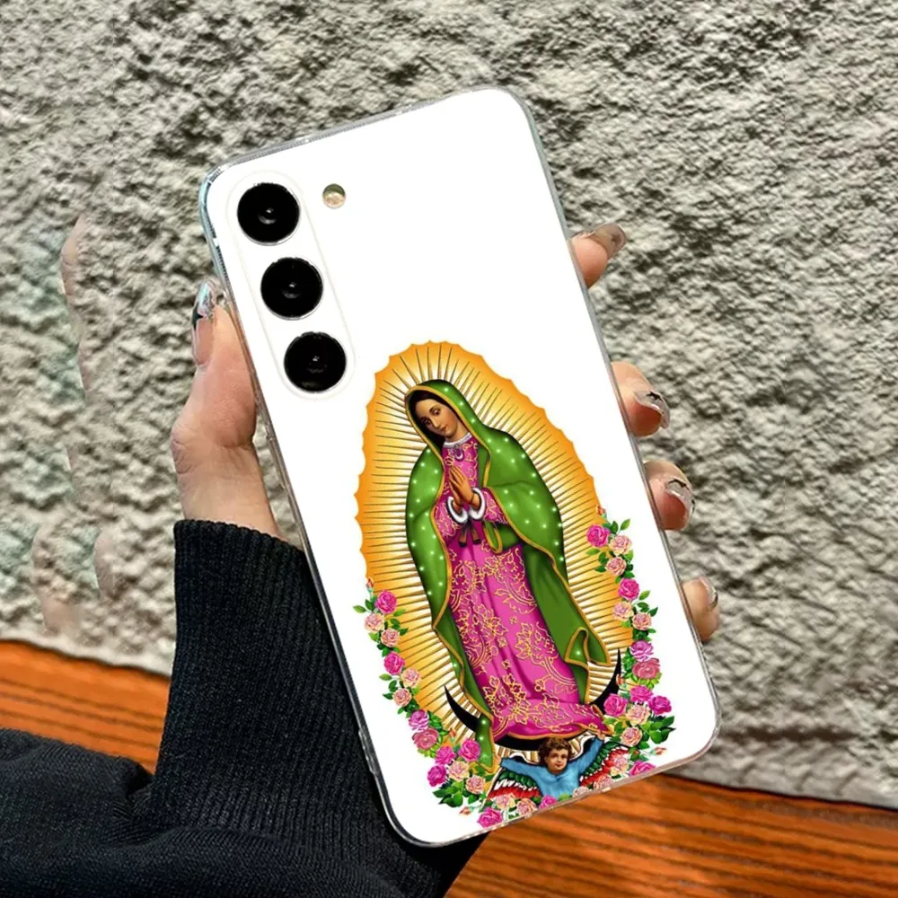 Nuestra Senora de Guadalupe  Phone Case For Samsung Galaxy A71,70,52,40,51,31,A50,21S,30S,Note20ultra Transparent soft Cover