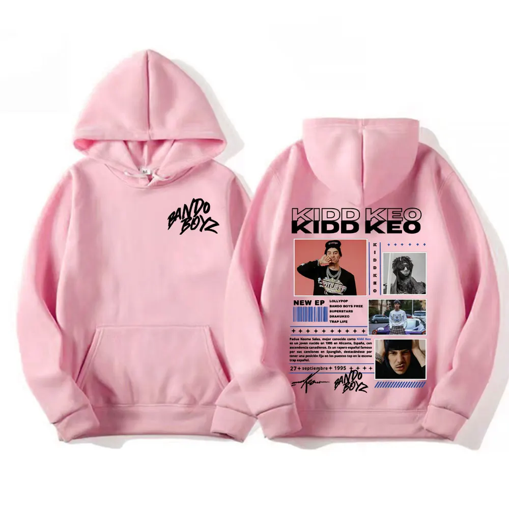 Rapper Kidd Keo Bando Boyz Tour Merch Felpa con cappuccio da uomo Hip Hop Pop Music Street Felpa casual in pile a maniche lunghe