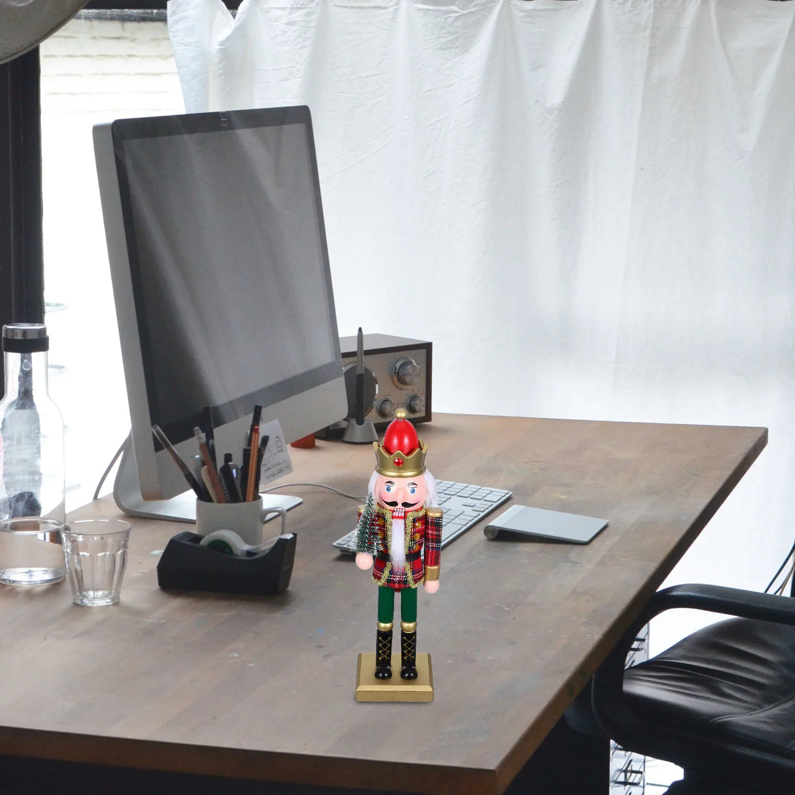 

Wooden Nutcracker Soldier Christmas Decor Traditional Holiday Decoration Classic Christmas Nutcracker for Home Display