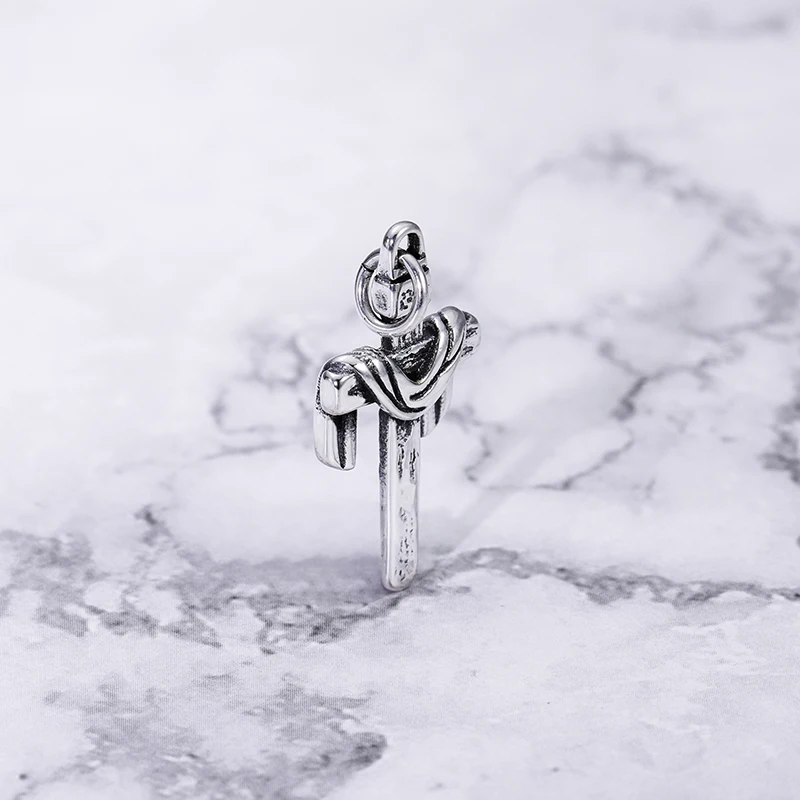 S925 Silver Jesus Cross Charm, Vintage Christ Crucifix Pendant, Religious Dangle for Bracelet Necklace, Faith Gift for Her