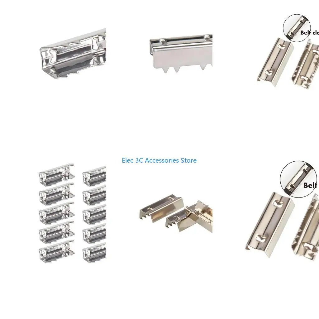 Y51A 10Pcs Metal Fixing Clips GT2 Timing Belt Accessory Open Timing Rubber Belt Clamps 3D Printer Part for 6mm Width Belts