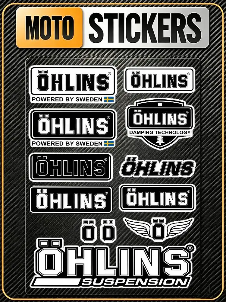 

Универсальные модные наклейки OHLINS, устойчивые к царапинам, светоотражающие, водонепроницаемые, для авто, мотоциклетных шлемов, кружек, холодильников