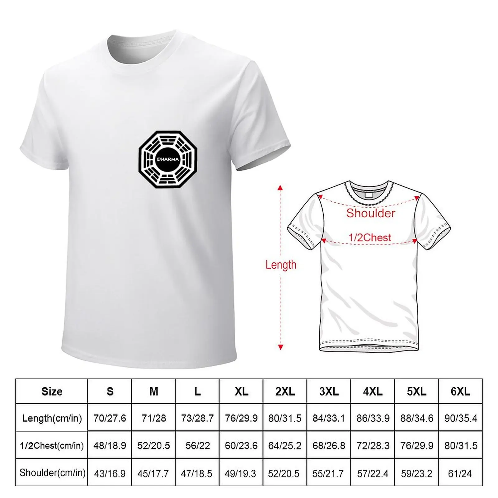 Dharma Initiative logo uniform T-Shirt vintage t shirts vintage graphic tee men workout shirt