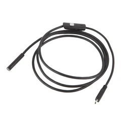 Cámara endoscópica Flexible de 7mm, boroscopio de inspección, impermeable IP68, Micro USB, para Android, PC, Notebook, 6LED, ajustable