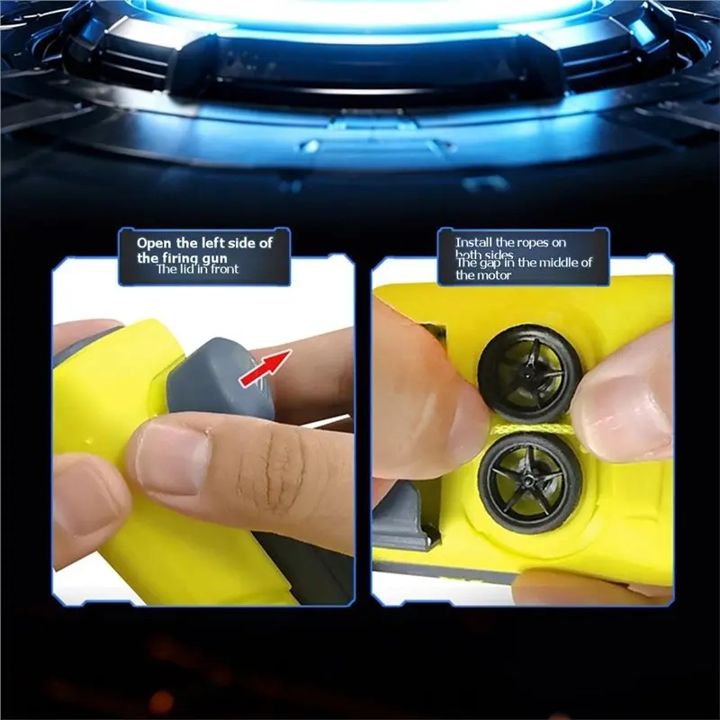 WOWFU-Glow-In-The-Dark Rope Launcher And Recycling , Cool, Durable, Stress-Relieving, And Control-Enhancing Children's Gift
