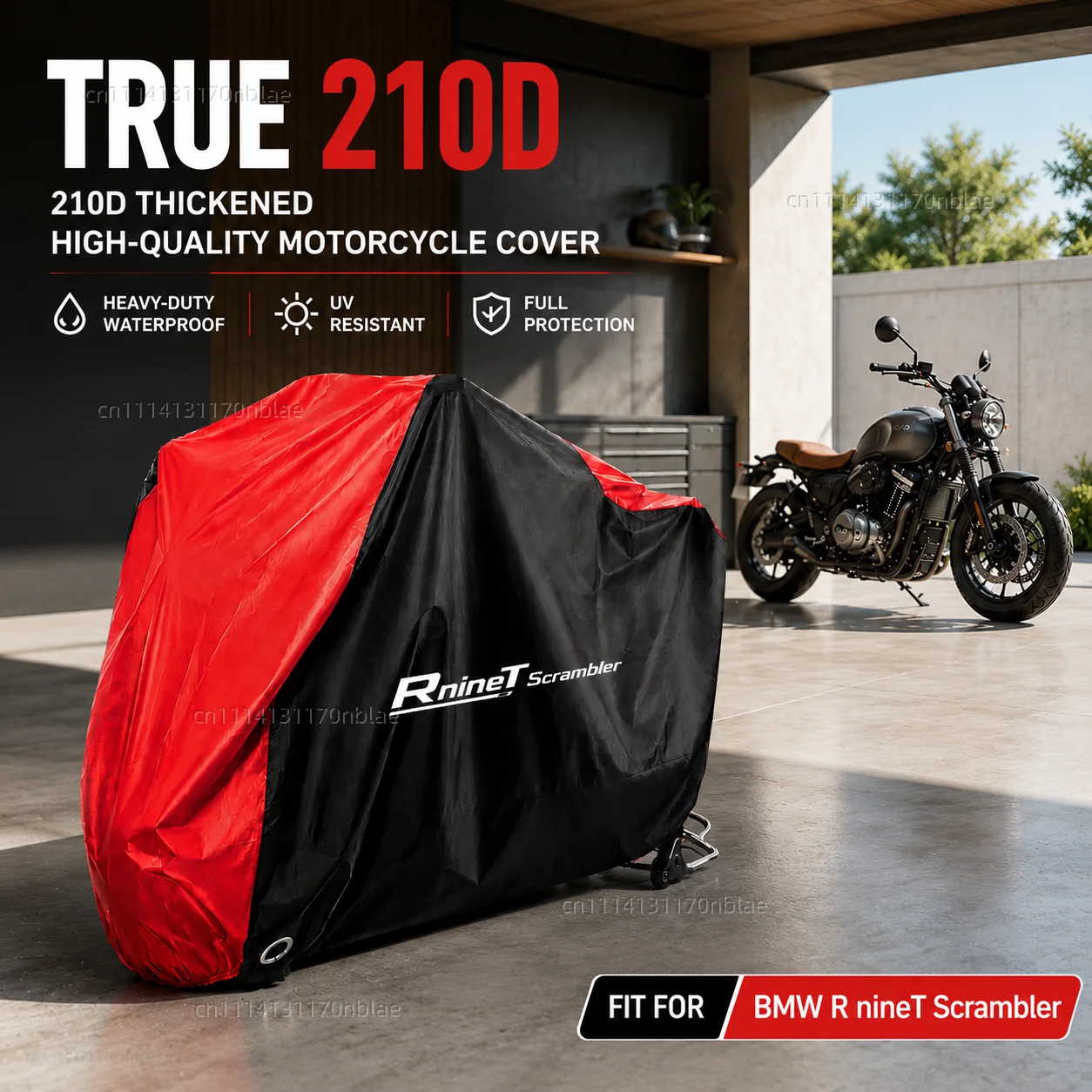 For BMW R nineT Scrambler 2016-2026 210D Motorcycle Cover Waterproof All Season Dustproof UV Protection Moto Rain Cover