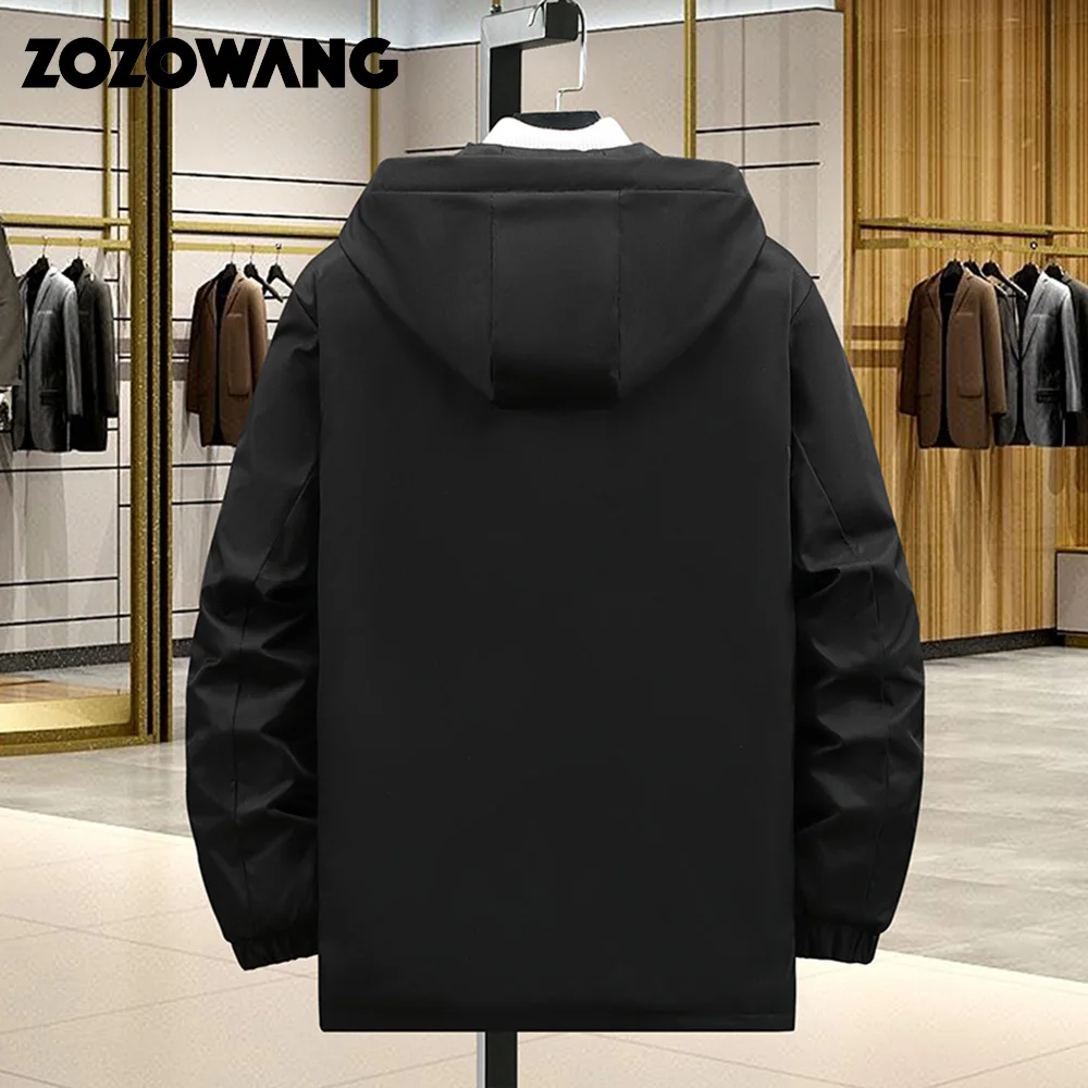 ZOZOWANG-ropa informal para hombre, chaqueta gruesa de 160kg, Parkas acolchadas de algodón, talla grande 9XL, 10XL, Invierno