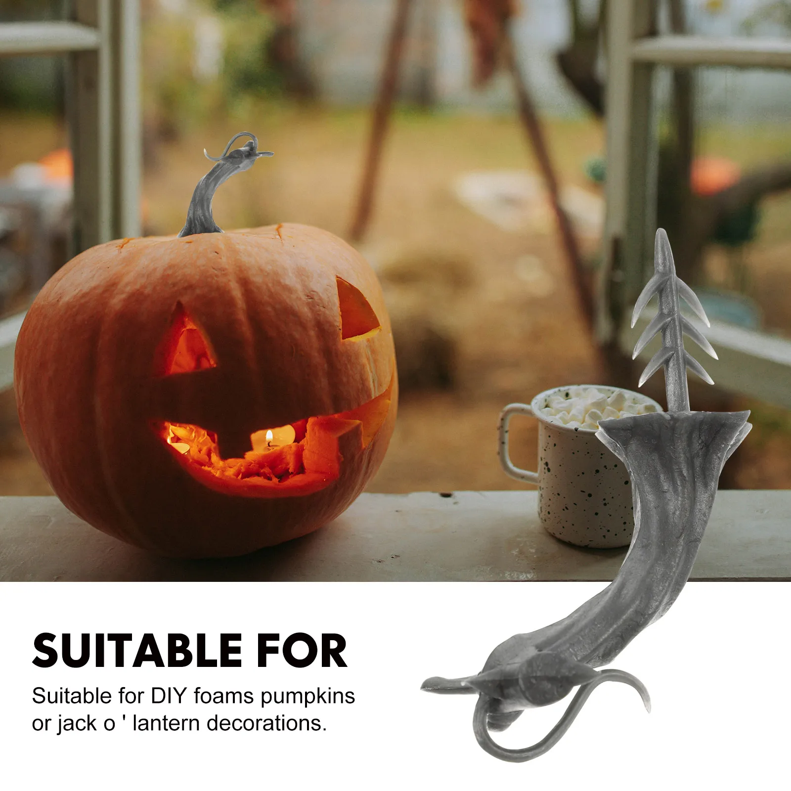 

20 Pcs Halloween Decorations Pumpkin Accessories Plastic Pumpkins Stalks Thanksgiving Stem DIY Supplies