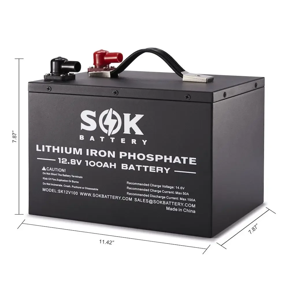 SOK 12V100Ah Deep Cycle LiFePO4 Battery