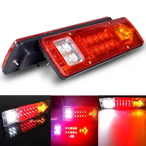 19 LED Caravan Lighting Trailer Tricycle SUV Truck Light Caravan Truck Tail Light Turn Signal Reverse Brake Rear Lamp 12V-24V