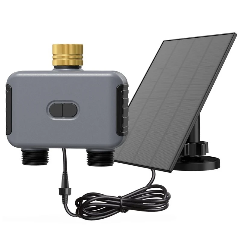 ABMH-For Garden Hose For Drip Irrigation Dual-Channel Wifi Water Valve Controller 3/4" Thread(Imperial) Automatic Function
