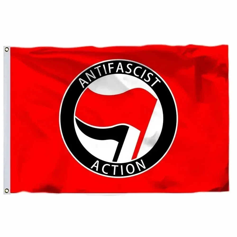 Antifascist Action Flag 3ft5f Large Flag Punk Anarchist Anarchy Socialist