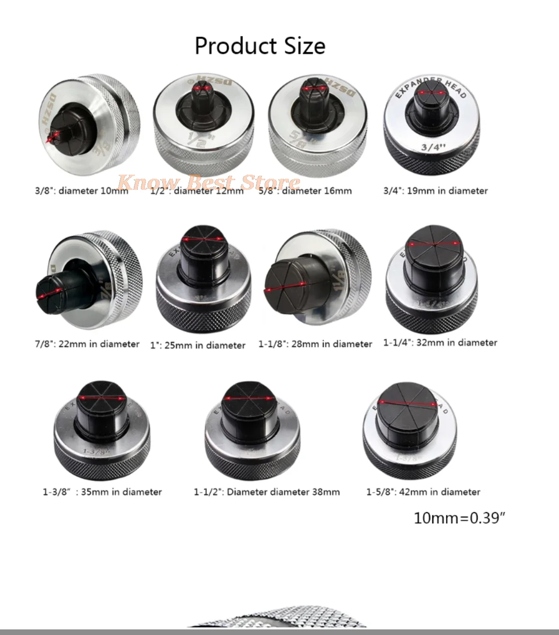 1PCS 6-42mm Expander Head for Tube Expander Air Conditioning Copper Pipe Expansion Control Cold Maintenance Tool