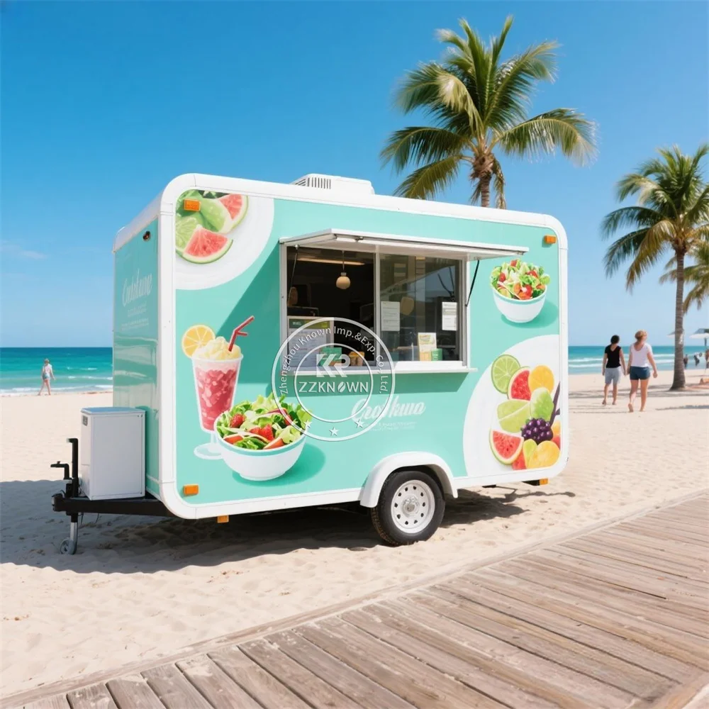 

Customized Food Trailer Coffee Van Mobile Catering Trailer Hot Dog Cart Customized Food Truck With Full Kitchen