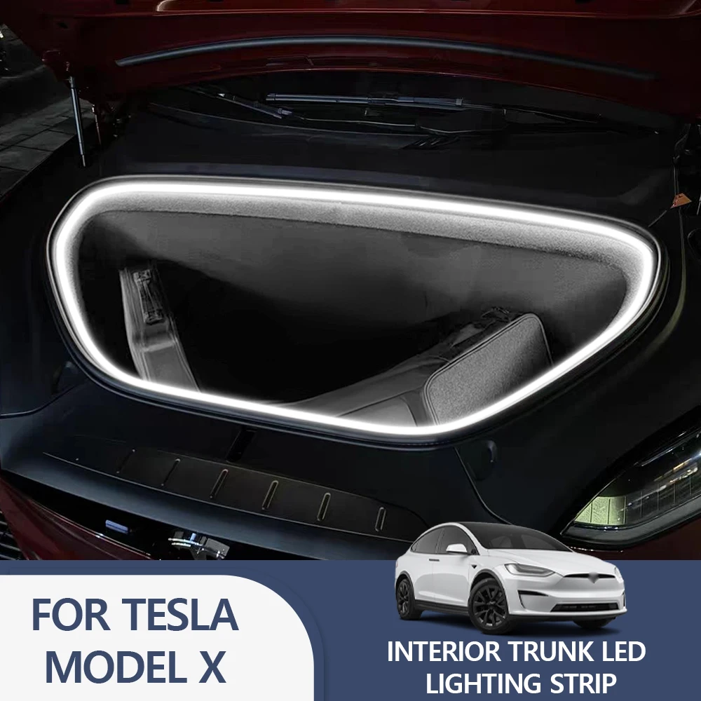 

beusfirts FOR TESLA MODEL X Rear Trunk LED Light Bar Strips Trunk Interior Decorative Lamp Strip Luggage Atmosphere Light