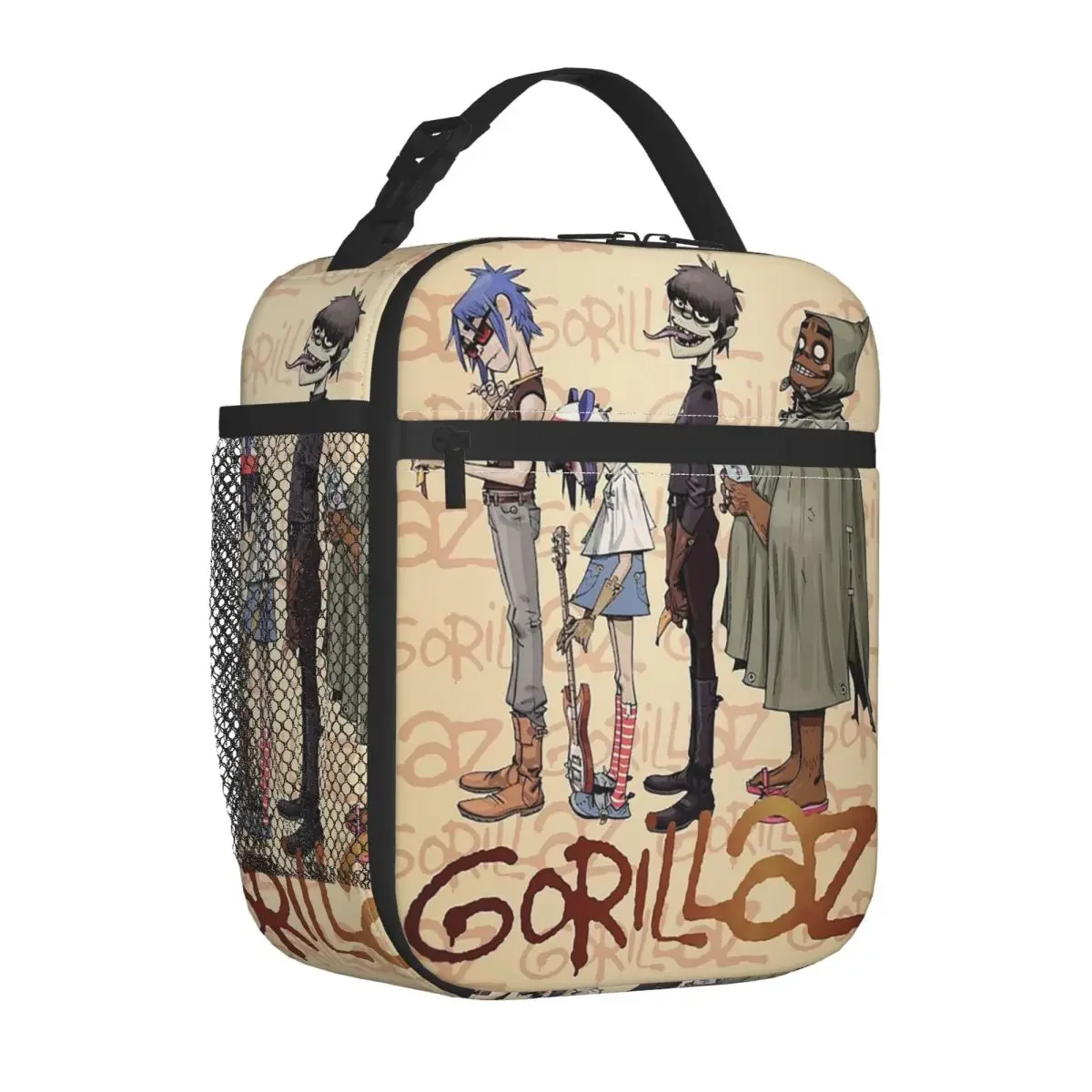 Music Band Gorillaz Insulated Lunch Bag Thermal Lunch Container Large Tote Lunch Box for Men Women Office Outdoor