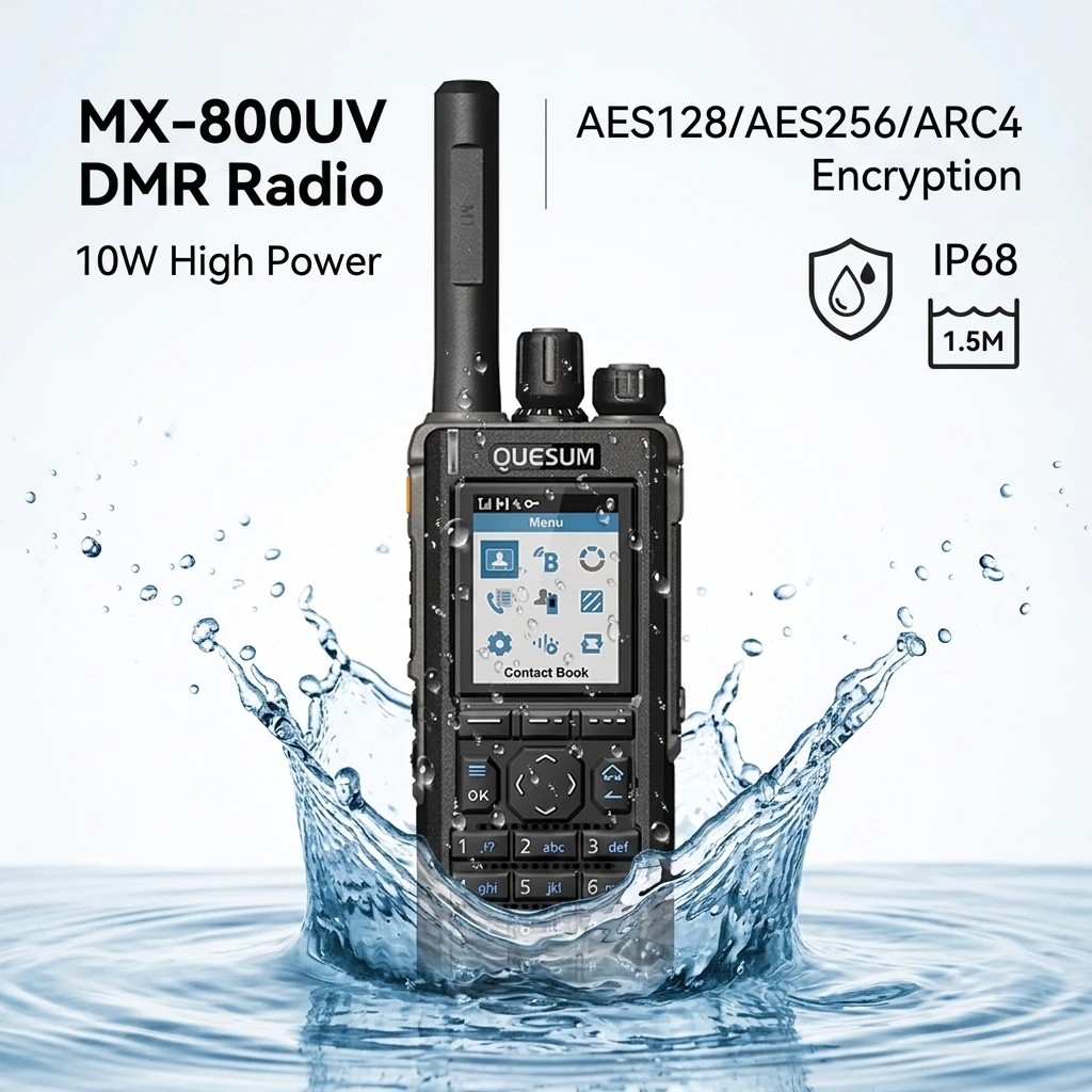 New MX-800UV 10W Walkie Talkie 5000 Channels 2.0-inch HD Color Display Two Way Radio Rugged And Reliable