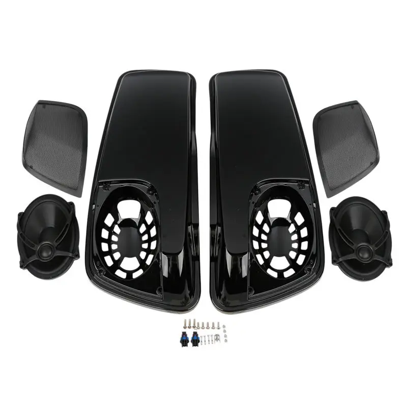 

Motorcycle Saddlebag Lids With 5"X7" Speakers For Harley Touring Road King Electra Glide Street Glide Ultra-Classic 2014-2024