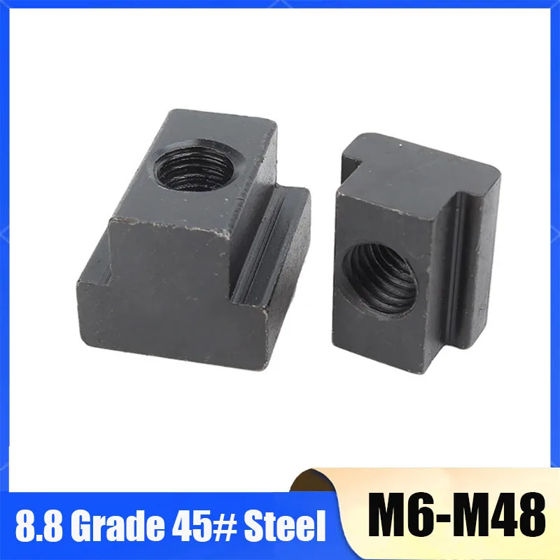 Écrous en T M6 M8 M10 M12 M14 M16 M18-M48 à filetage traversant pour rainures, blocs de fixation pour table de fraisage