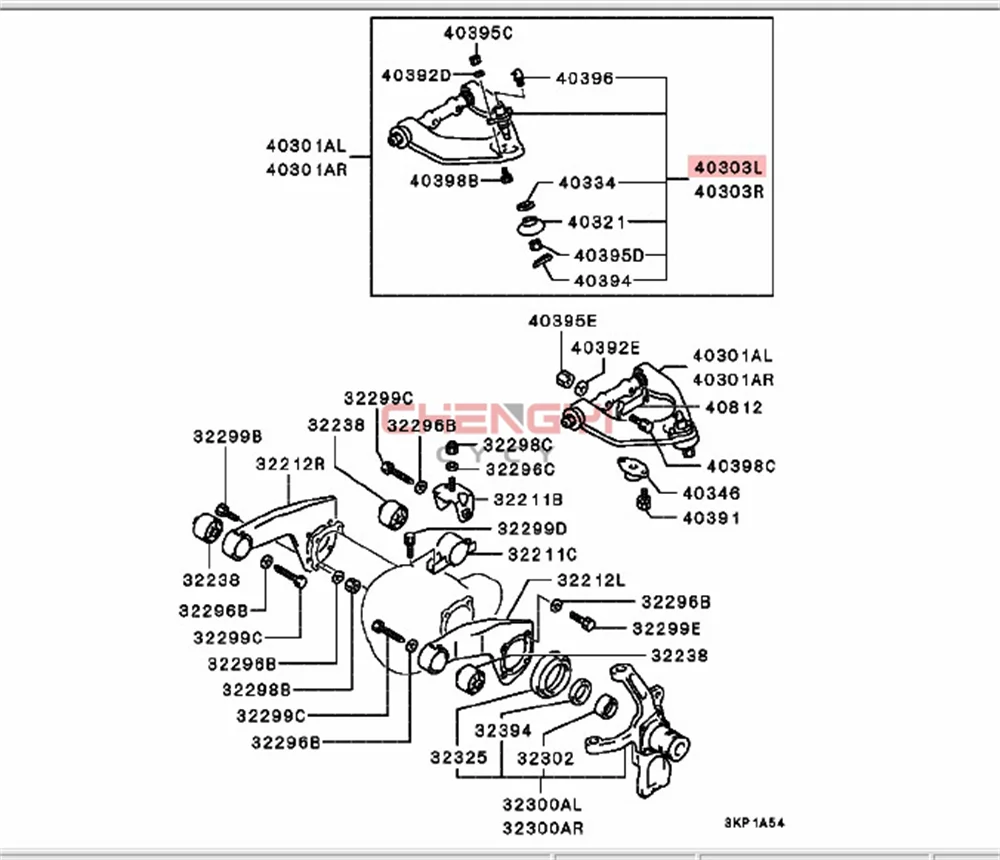 Front Suspension Upper Arm Ball Joint For Pajero Montero V11W V23W V31W V32W V33W V43W V45W MB860829 MB860830