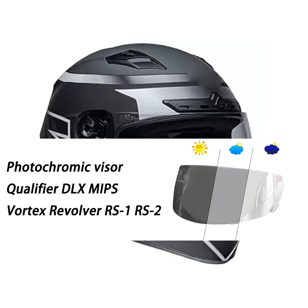 lens For BELL Qualifier DLX MIPS Vortex Revolver RS-1 RS2 Helmet Photochromic Visor Uv Protection Casco Moto Visera Sunshield