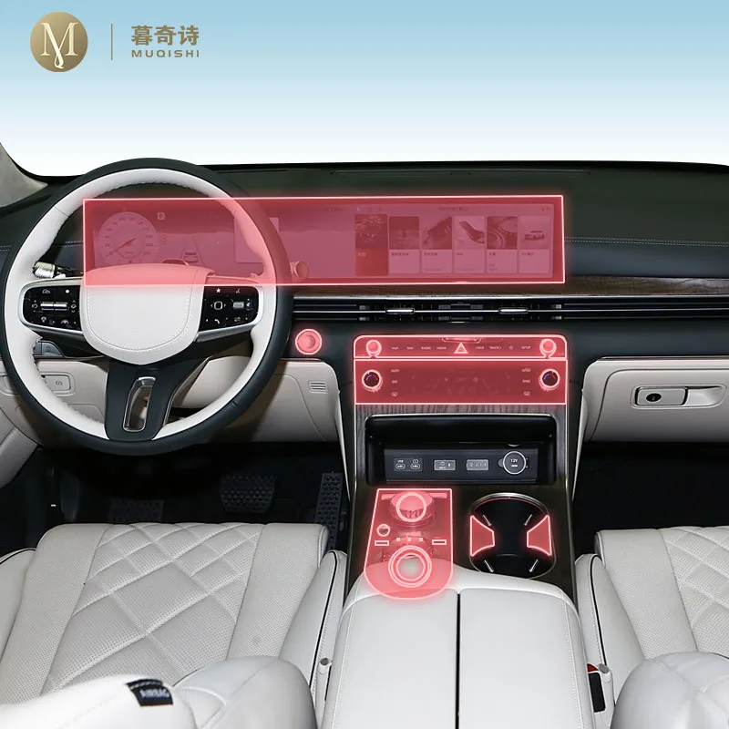 Muqshi-車の内部ギアボックスパネル,tpu保護フィルム,傷防止修理ステッカー,ジェネシスgv80,24-25の修理