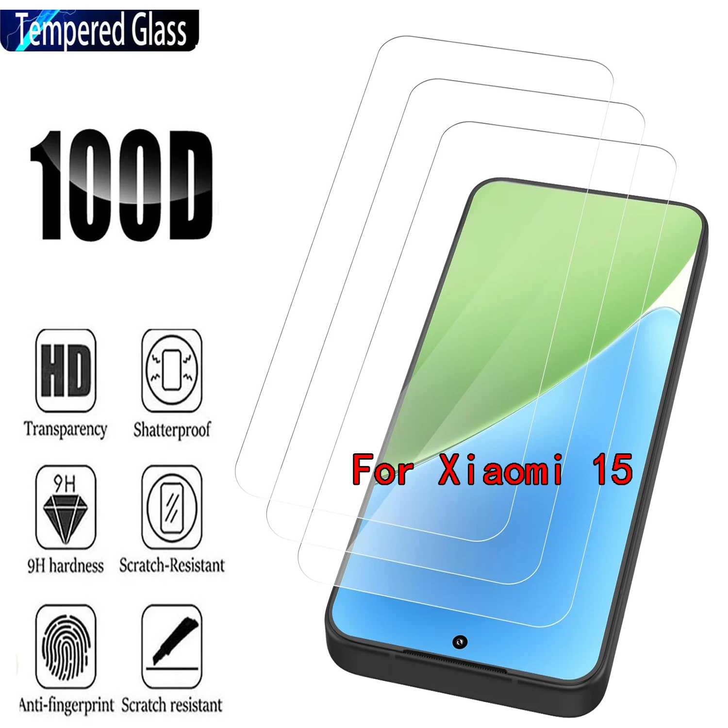 

2/4Pcs HD Tempered Glass For Xiaomi 15 Screen Protector Glass Film