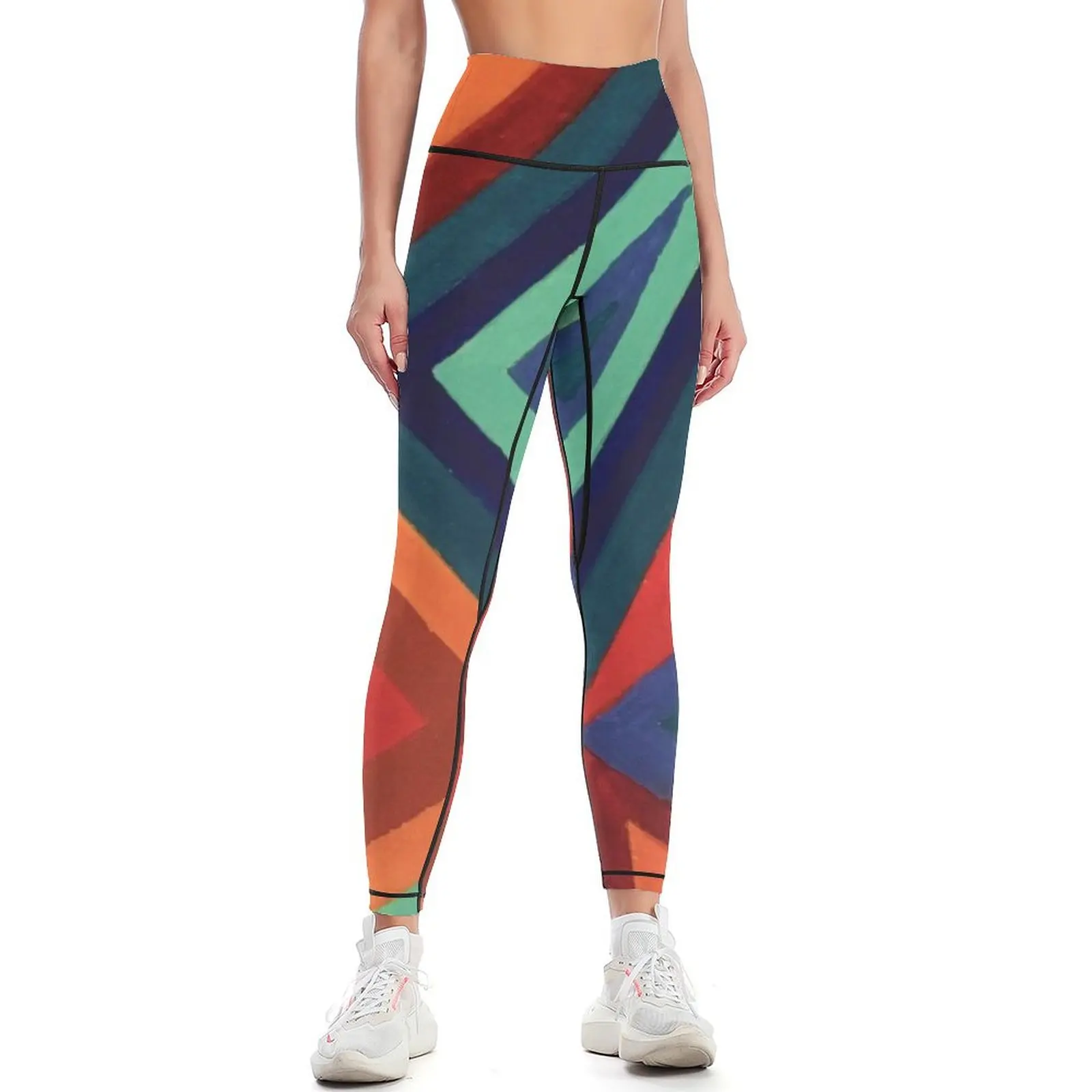 Geometric Triangles Leggings Fitness clothing legging gym sports tennis for Tight fitting woman Womens Leggings