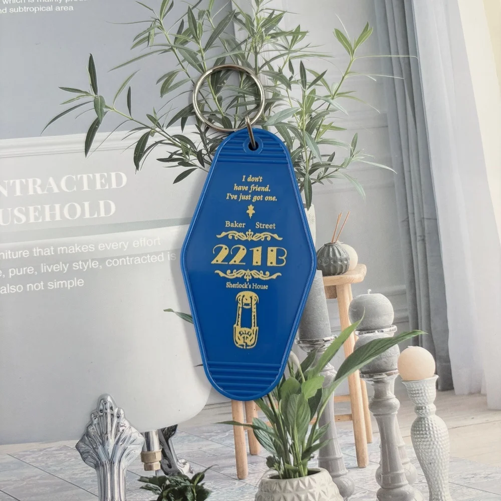 ليس لدي Fiiend. لقد حصلت على إلهام شيرلوك هولمز واحد فقط 221B بيكر ستريت قلادة مفتاح سلسلة هدية رواية فيلم بنديكت #5