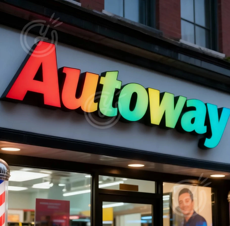 مخصص في الهواء الطلق الأعمال RGB LED تسجيل مضيئة لوحة مقاومة للماء لمتجر السيارات تصميم الإعلان رسالة تسجيل الضوء #4