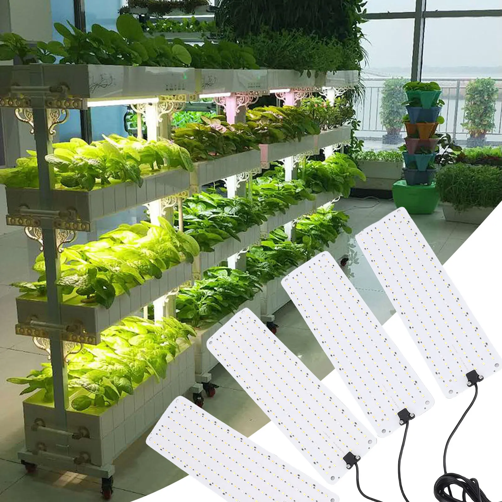 

Светодиодная лампа для растений, полноспектральная, для выращивания растений в помещении, с функцией таймера, высокая эффективность PPFD, энергосберегающая