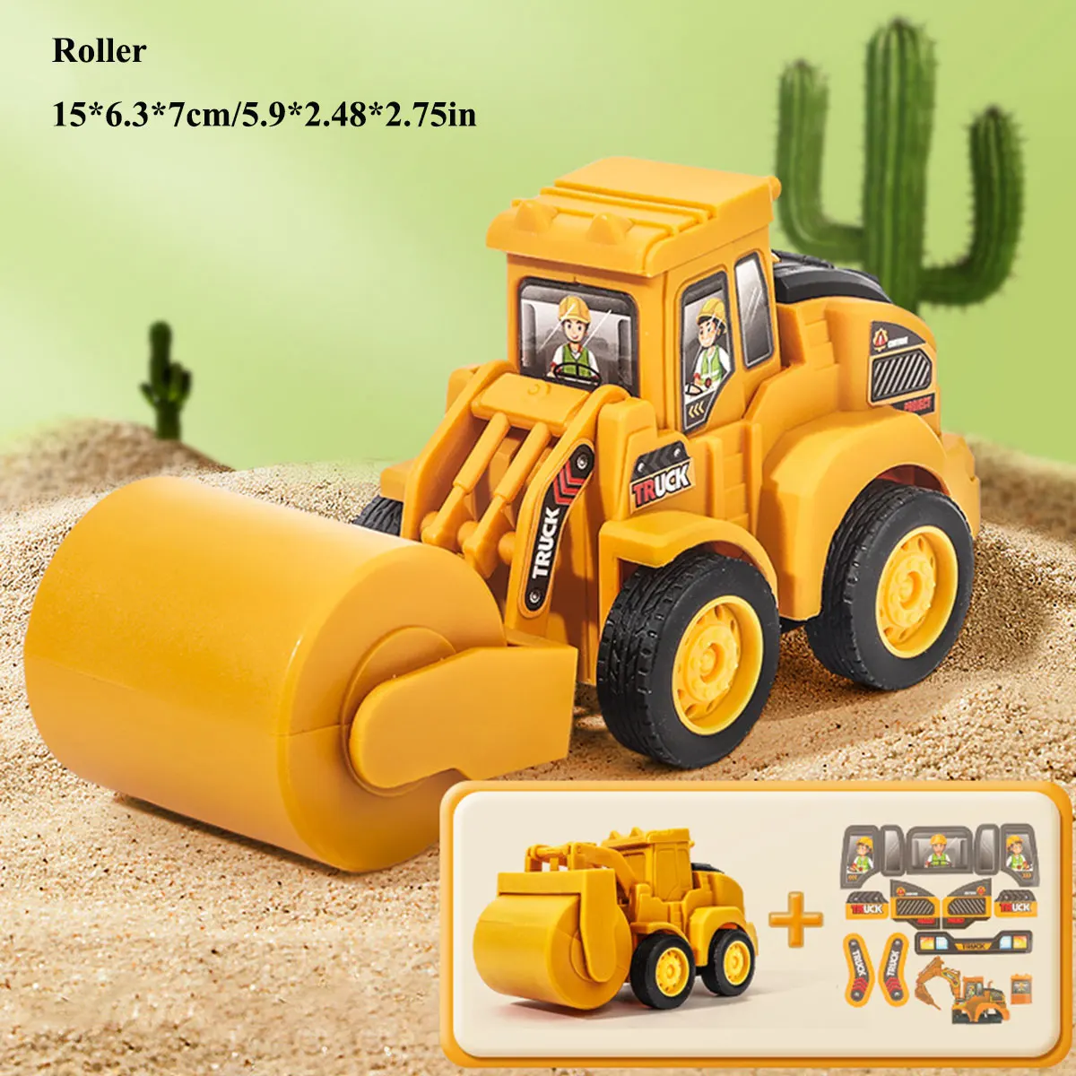 Engineering Vehicle Model Press Sliding Car Excavator Bulldozer Children Educational Construction Vehicle Toy Kids Boy Gift