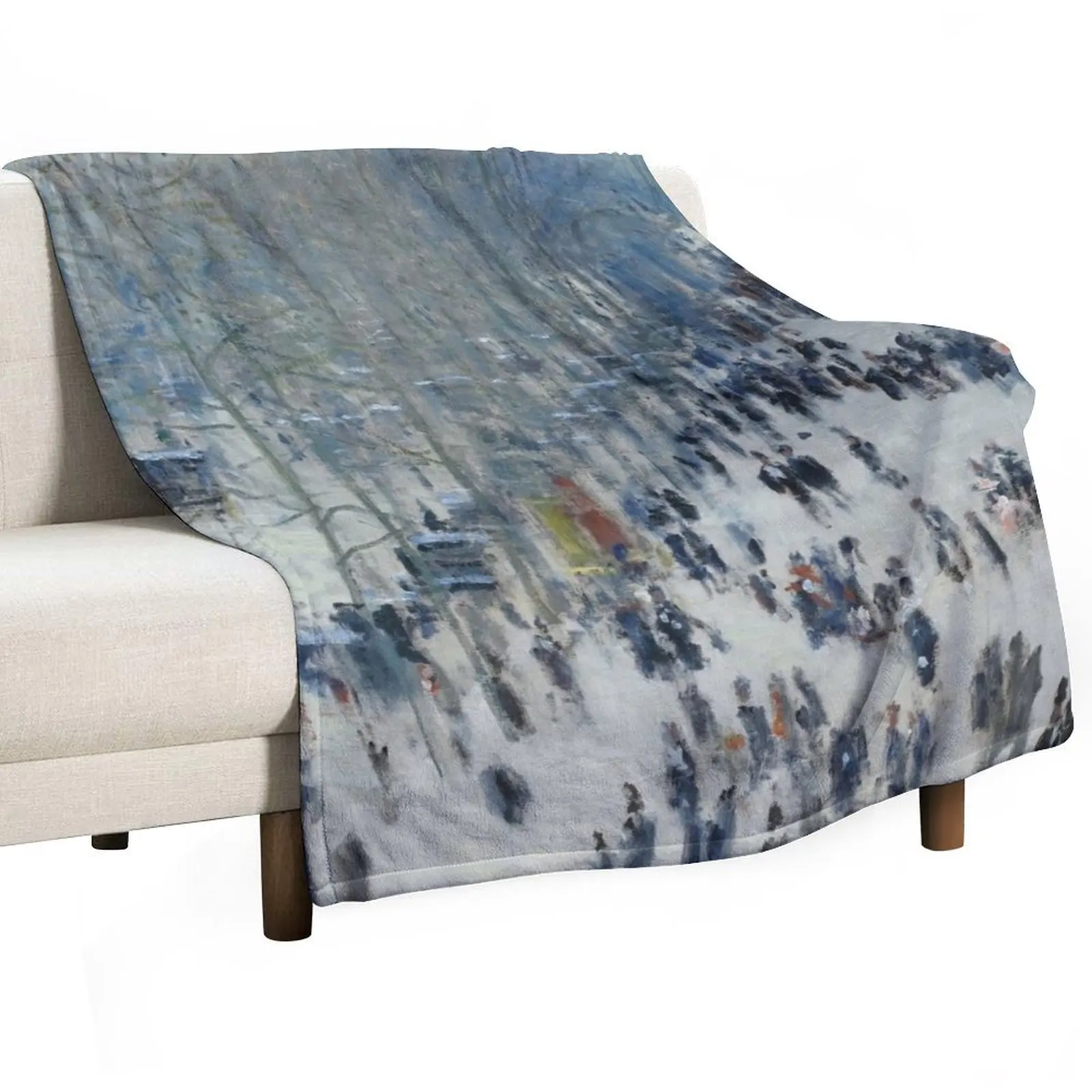 HD. Boulevard des Capucines, by Claude Monet. HIGH DEFINITION Throw Blanket Single blankets and throws anime Stuffeds Blankets