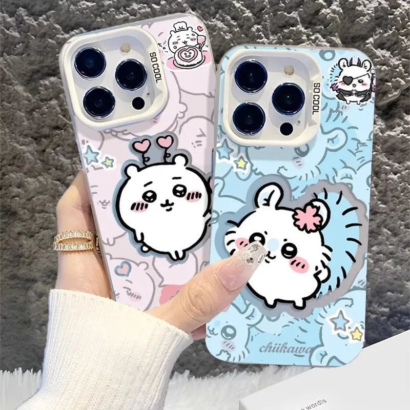 

Kawaii Chiikawa IPhone Case for 16 pro Max Cartoon animes Case For Ipone 15 14 Plus Phone Case Apple 13 12 Pro Protective Cover