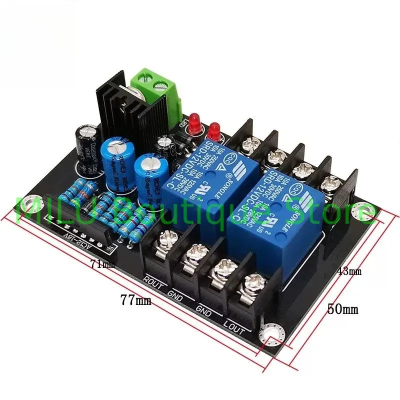 Placa de circuito de protección de altavoz de doble canal avanzado UPC1237 DC 12-24V retardo de silencio de arranque