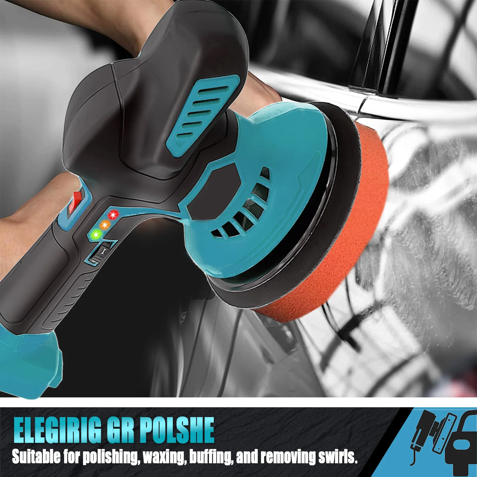 18V Cordless Buffer Polishing Machine Set For Makita,  ,18V 5500mah battery *2 and 6 speed adjustment Suitable For Car Details