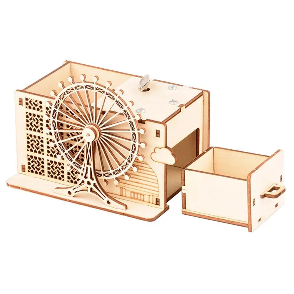 

Unique DIY Assembling Toy Mechanical Ferris wheel Kits Toys Wooden Toys Music Box Model Kits Wooden Puzzle Pen holder 3D Puzzle