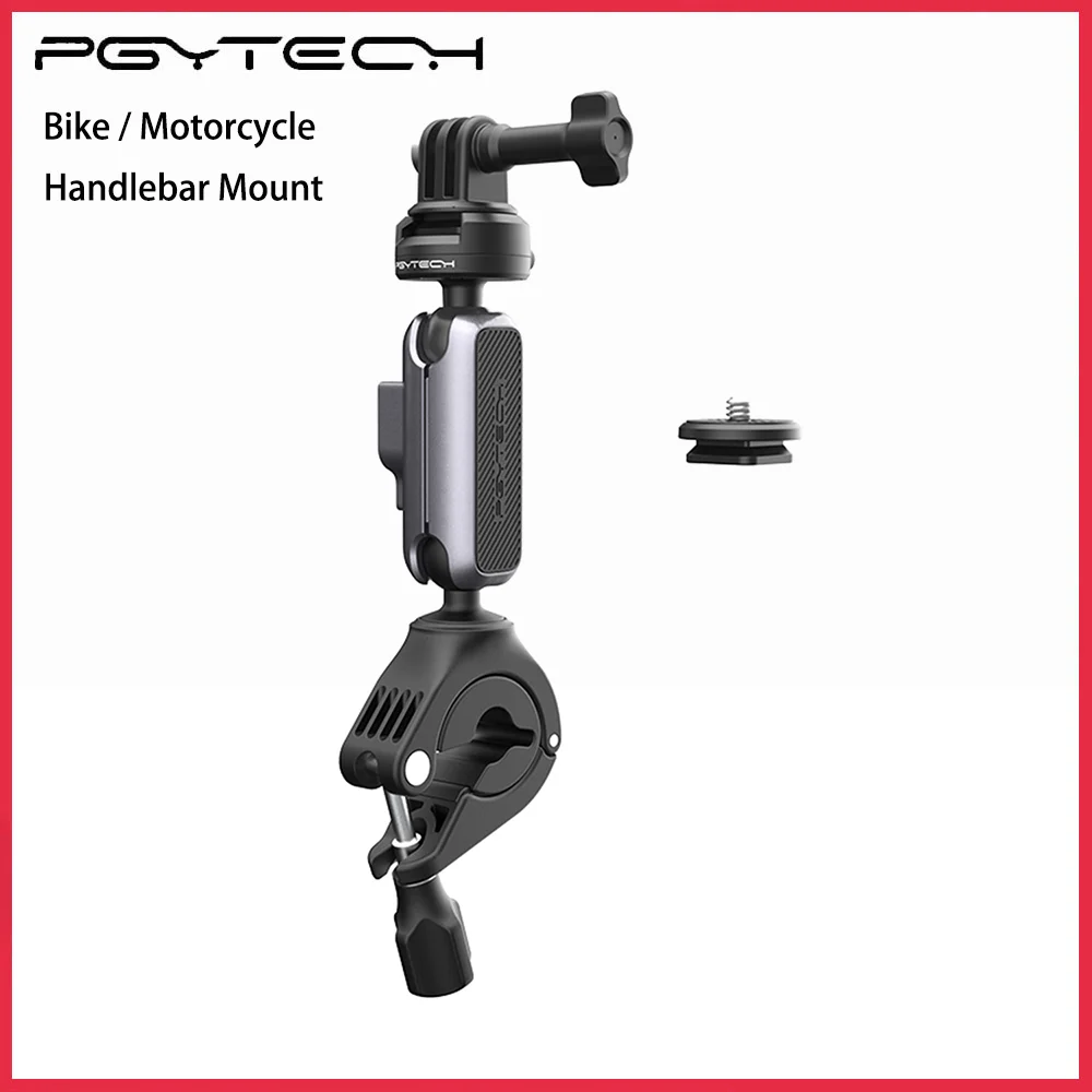 

PGYTECH CapLock Bike Motorcycle Handlebar Mount Riding Bracket For DJI OSMO Action 4/3/2, POCKET 3 ,Gopro Hero 12/11/10/9