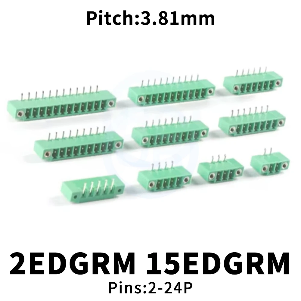 (10 pcs) KF 2EDGRM -3.81mm 2P 3P 4P 5P 6P Connector Terminal 3.81mm Pitch 2EDGRM KF 15EDGRM 3.81 2~24Pin